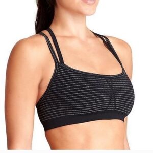 Athleta Black and Gray Striped Sports Bra 5 Items $10